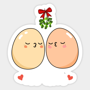 Egg Snog Cute Christmas Egg Nog Pun Sticker